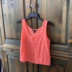 Neon orange tank top